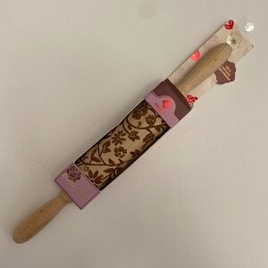 New 100% Natural Beechwood Decorative Floral Pattern Rolling